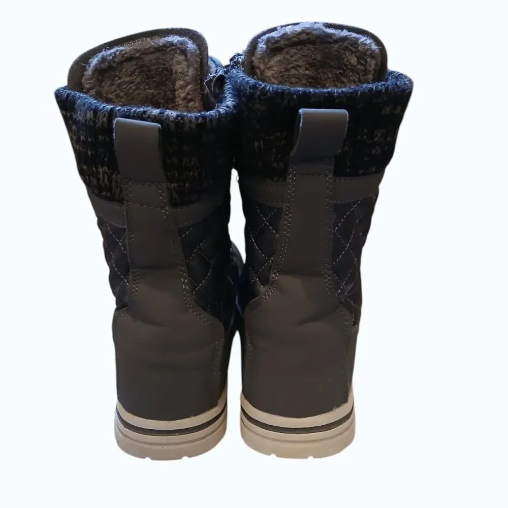 POLAR Lace-Up Faux Fur Mid-Calf Winter Boots